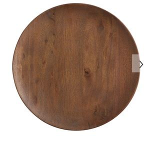 Pottery Barn. Chateau Handcrafted Acacia Wood Charger Plate. NEW